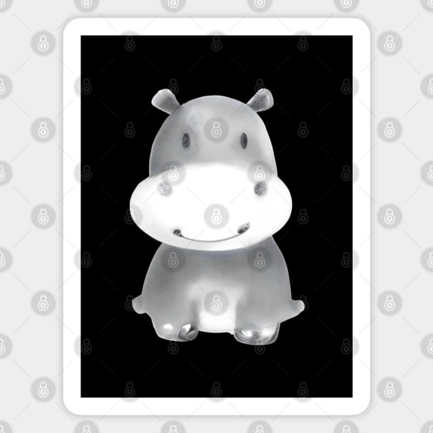 Baby Hippo Magnet by Zenflow